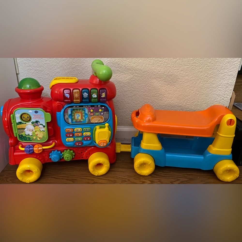 VTech alphabet train comes with 13 blocks